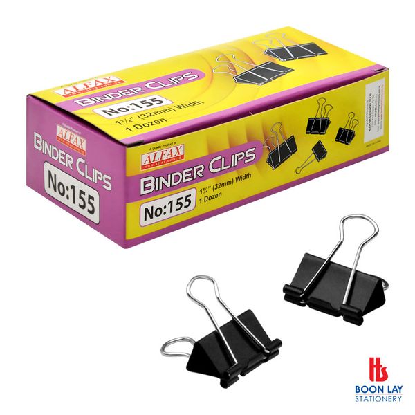 ALFAX Binder Clip 32mm - Box of 12's (155)
