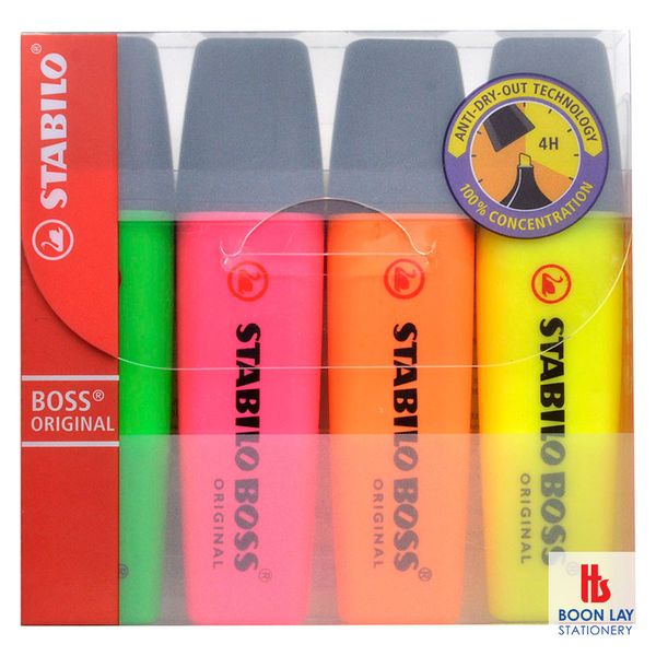 STABILO Boss Highlighter Set of 4 Colours (70/4)