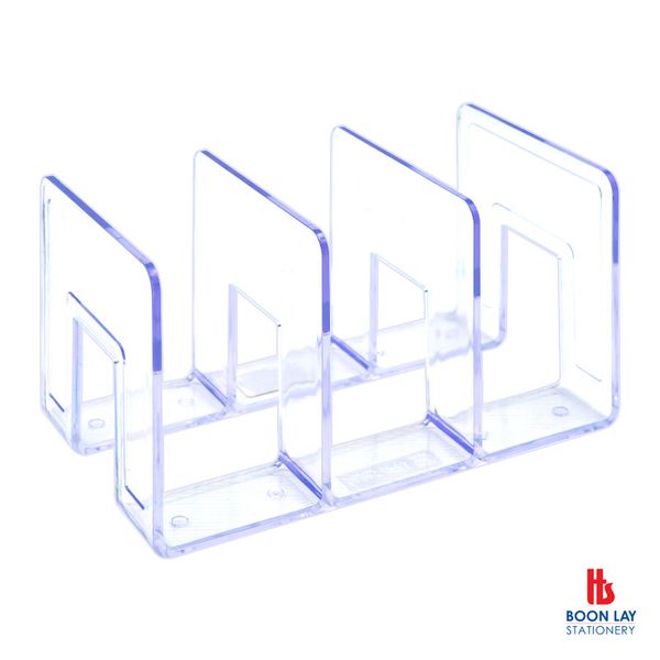 Book Rack 3 Division - Transparent (ZS983)