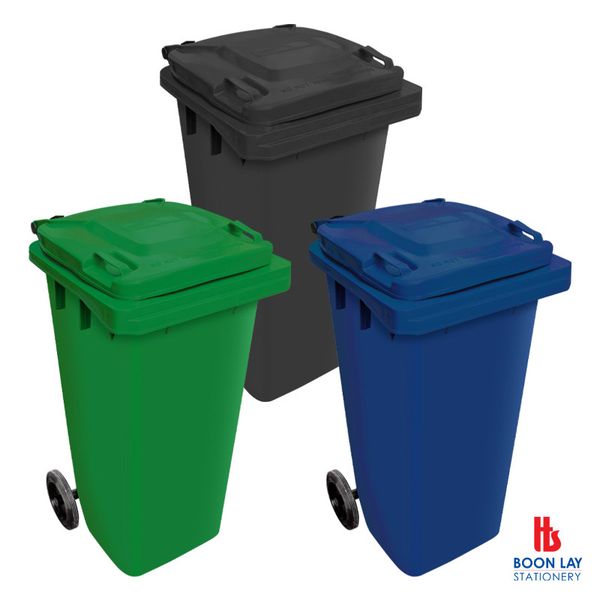 120L Trash Bin with Wheels,120L Recycled Bin Waste Container Plastic Wheeled Dustbin with Cover,Mobile 120L Trash Bin with Wheels,Mobile Waste Bin