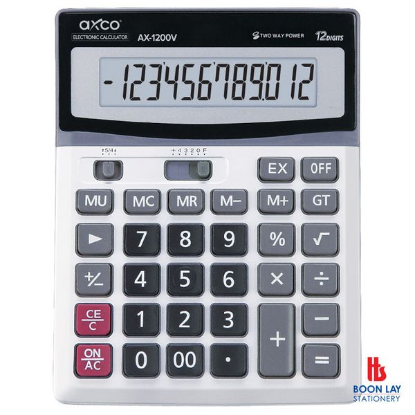AXCO Calculator - 12 Digits (AX1200V)
