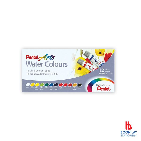 PENTEL Water Colour - 12 Colours (WFRS-12)
