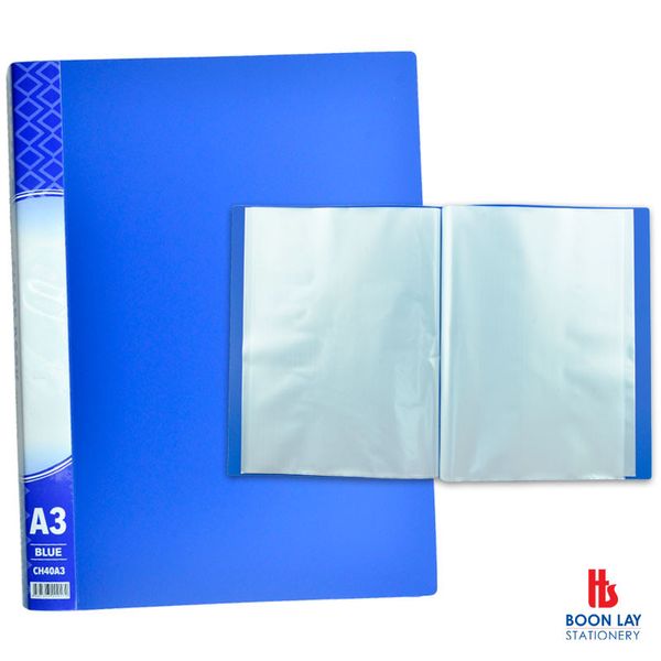 ALFAX Clear Holder 40 Pockets A3 - Blue (CH40A3)