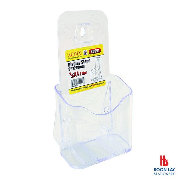 ALFAX Acrylic Brochure Rack 1-Tier ⅓A4 (KD991)