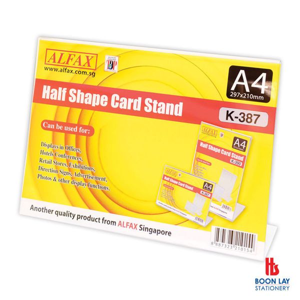 ALFAX Acrylic Card Stand A4 - Horizontal (K387)