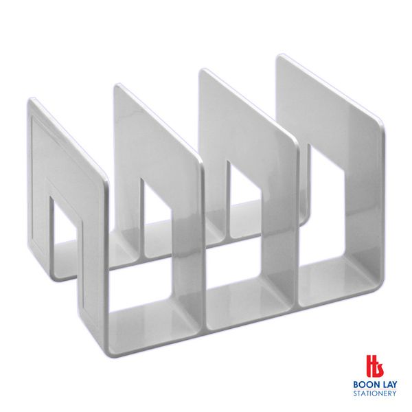 Book Rack 3 Division - Grey (ZS982)