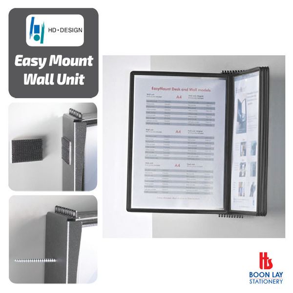 HD-DESIGN Wall Display Unit A4 - 5 Pockets (73540)