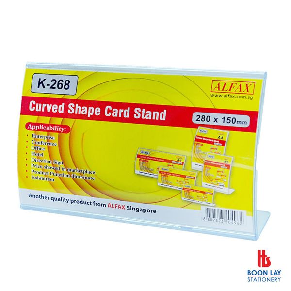 ALFAX Curved Shape Card Stand 150x280mm (K268H)