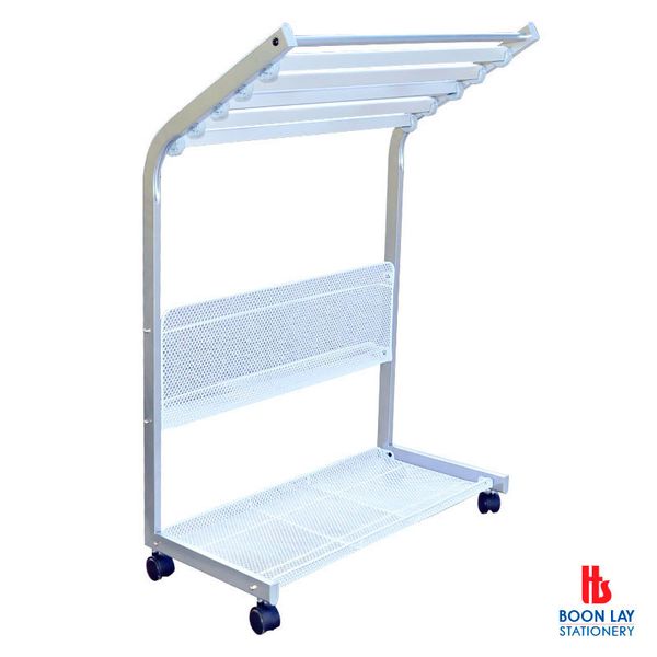 ARTEX Newspaper Rack H980mm - Silver Grey (JH827)