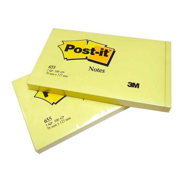 3M Post- It Note 3"x5" - Canary Yellow (655)