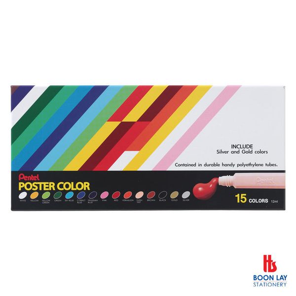 PENTEL Poster Colour - 15 Colours (YNGP15)