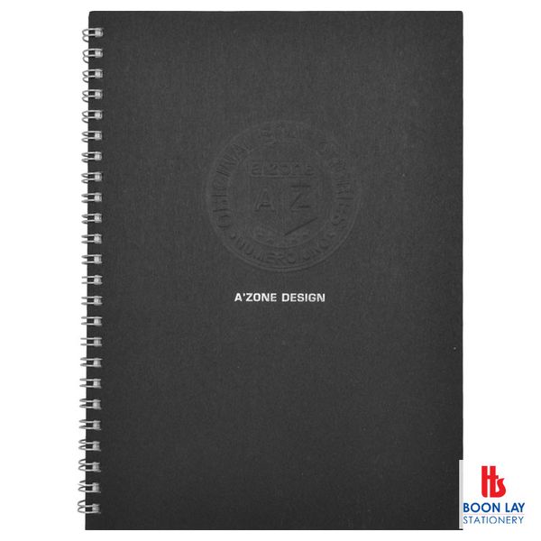 A'ZONE UNO Ringfix Note Book A5 - Black (AUA5RB)