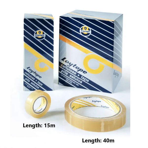 LOYTAPE Cellulose Tape 12mmx15y - Box of 12's