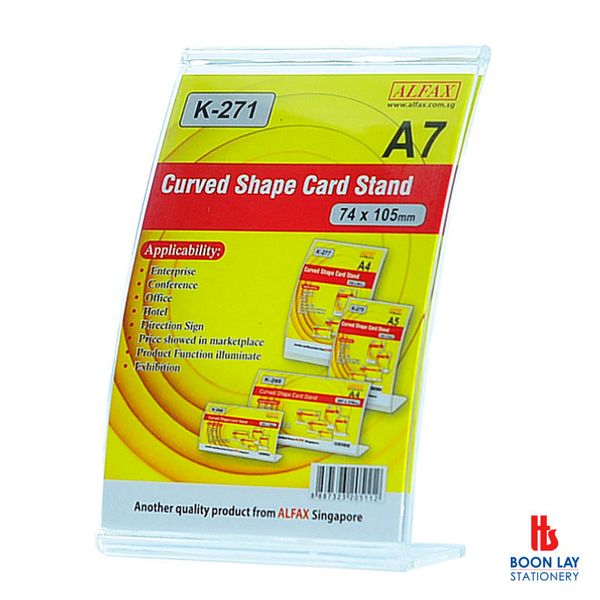 ALFAX Curved Shape Card Stand 74x105mm A7 (K271V)