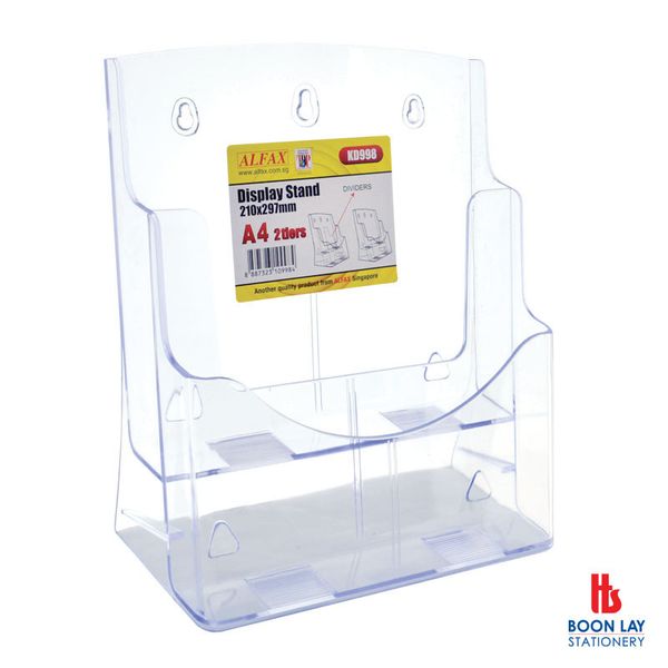 ALFAX Acrylic Brochure Rack 2-Tier A4 (KD998)