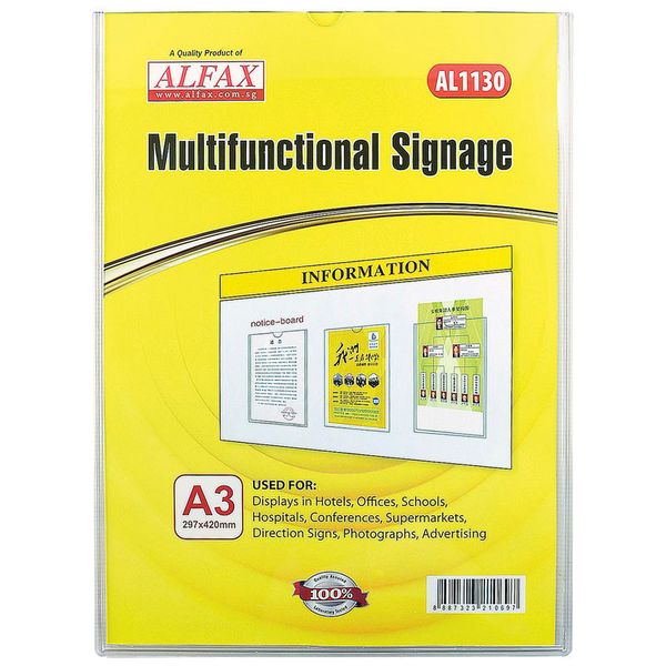 ALFAX Acrylic Multifunctional Signages A3 (AL1130)