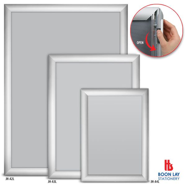 ARTEX Silver Snap Frame - L-corner (A4 to AO size)