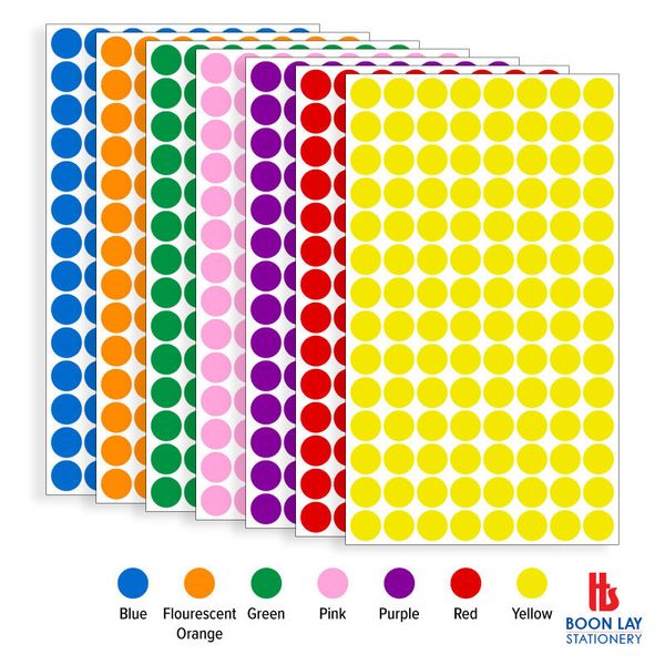 ALFAX Round Label 13mm 112dots - Pack of 10's (AL013)