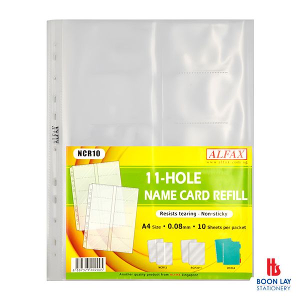 ALFAX Name Card Holder 11-Hole Refill A4- Pack of 10's (NCR10)