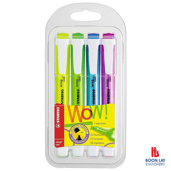 STABILO Swing Cool Highlighter Set of 4 Colours (275/4)