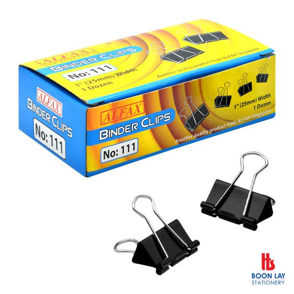 ALFAX Binder Clip 25mm - Box of 12's (111)