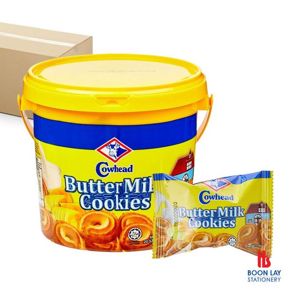 COWHEAD Butter Milk Cookies 350g (20s) - Box of 6 Tubs