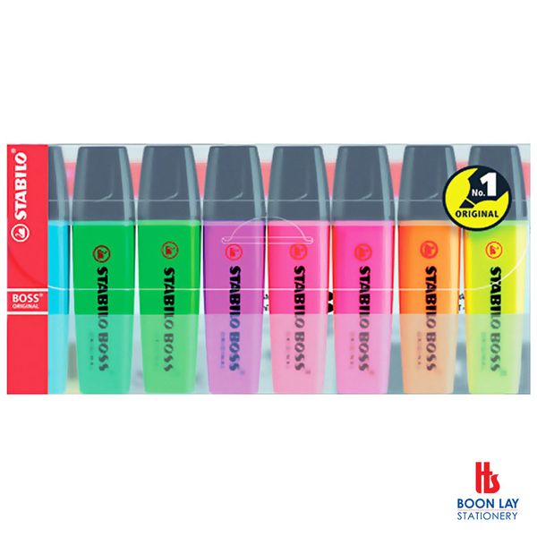 STABILO Boss Highlighter Set of 8 Colours (70/8)