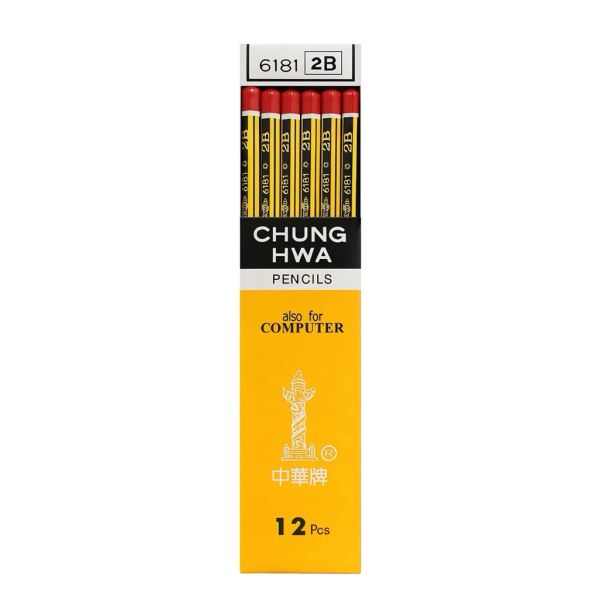 CHUNG HWA Wooden Pencil 2B - Box of 12's (6181)