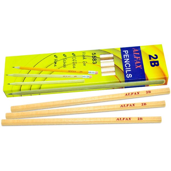 ALFAX Wooden Pencil 2B - Box of 12's (5583)