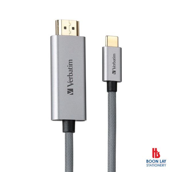 VERBATIM Type C to HDMI 3.1 4K Cable 200cm - Grey (65709)
