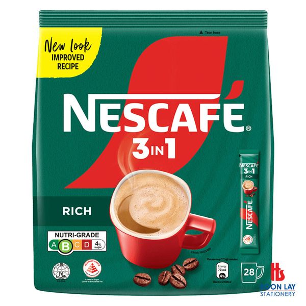 NESCAFE 3-in-1 Instant Coffee - Rich 17.5g x 28's
