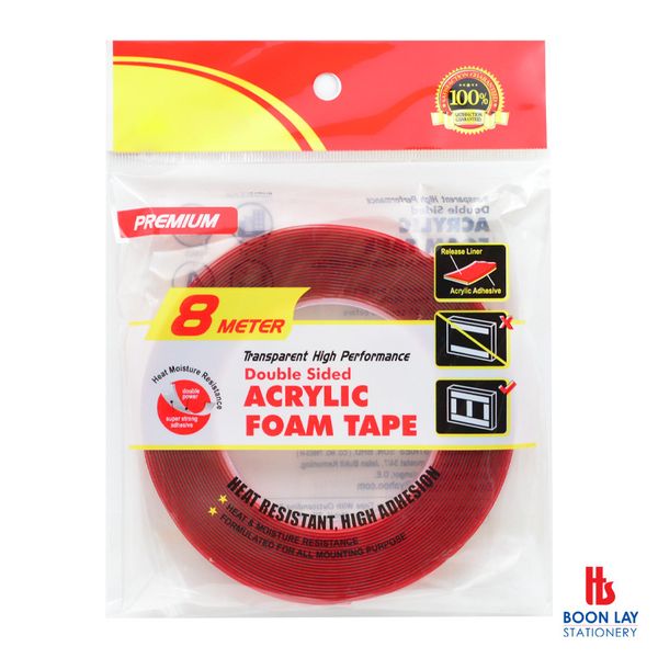 Double Sided Acrylic Foam Tape 16mmx8m (AF168)