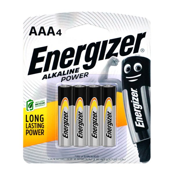 ENERGIZER Alkaline Battery AAA - Pack of 4's (E92)