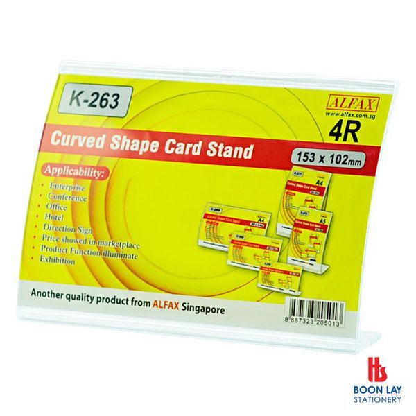 ALFAX Curved Shape Card Stand 102x153mm 4R (K263H)