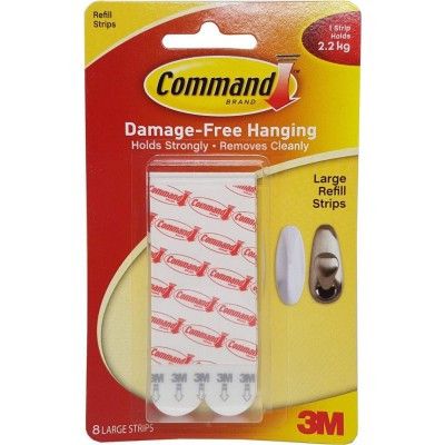 3M Command Hanging Refill Strips - Pack of 8's (17023P8PK)