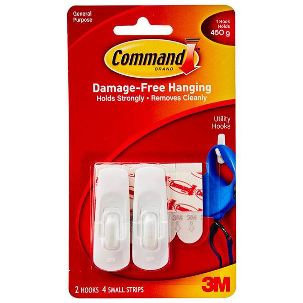 3M Command Hooks Small - Pack of 2's (17002)