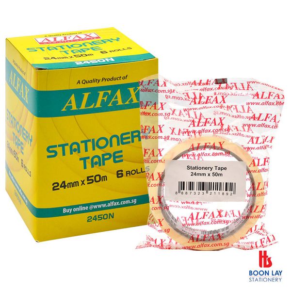 ALFAX Stationery Tape 24mmx50m - Box of 6's (2450N)