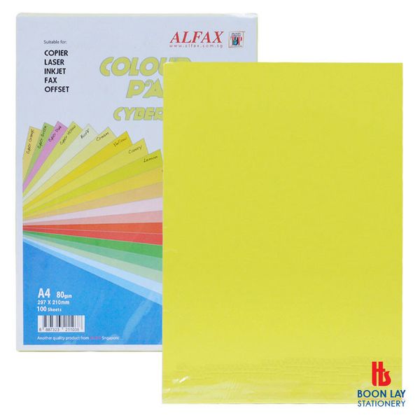 ALFAX Colour Paper 80gsm A4 Deep - Pack 100 sheets