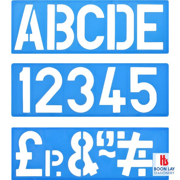 Alphabet Stencil Ruler 100mm - Pack of 8's (40000)