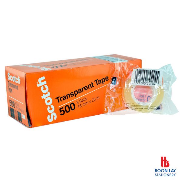 3M Transparent Tape 18mm x 25m (500B)