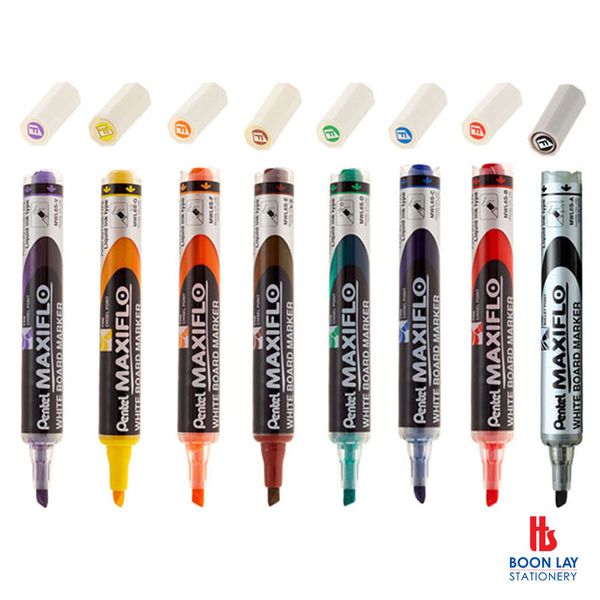 PENTEL Maxiflo Whiteboard Marker Fine Chisel (MWL6S)