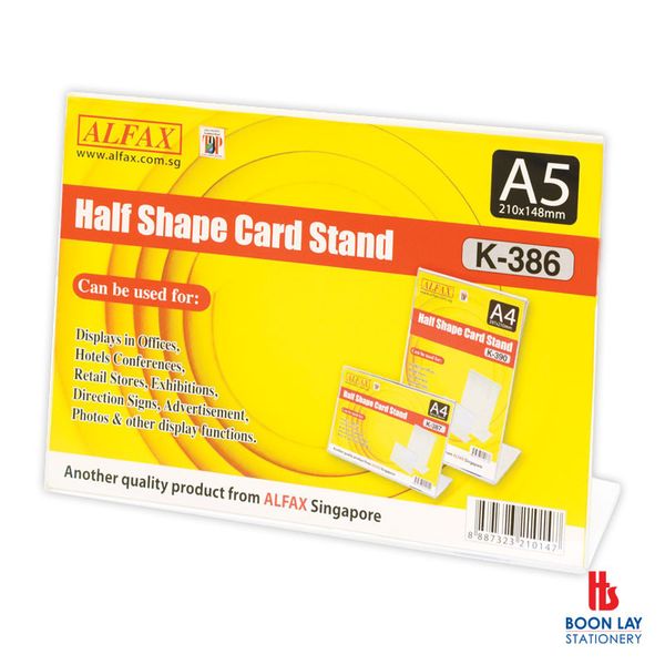 ALFAX Acrylic Card Stand A5 - Horizontal (K386)