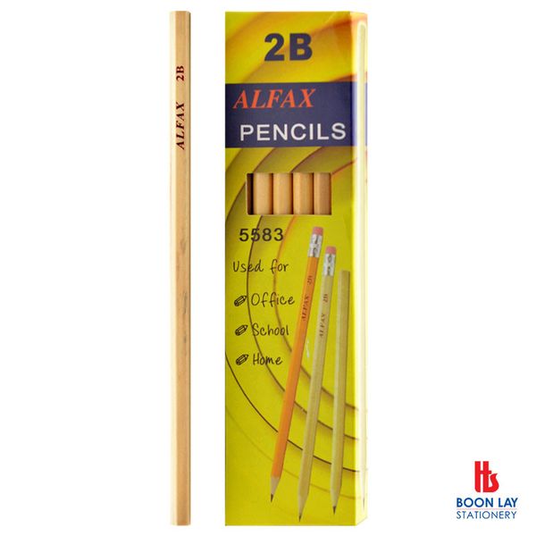 ALFAX  Wooden Pencil 2B - Box of 12's (5583)