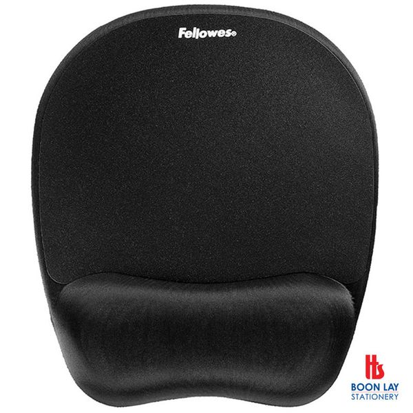 FELLOWES Memory Foam Mouse Pad Wrist Rest - Black (9176501)