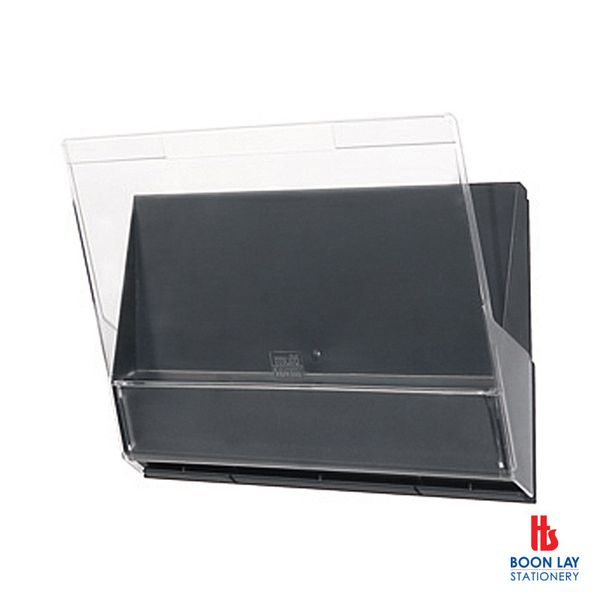 EXACOMPTA Wall Rack 1-Tier - Anthracite/Clear (65558D)