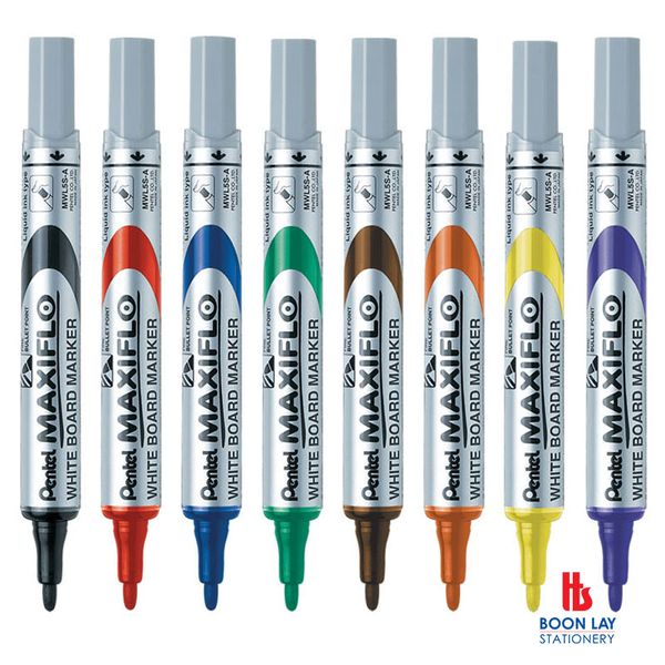 PENTEL Maxiflo WhiteBoard Marker Bullet (MWL5S)