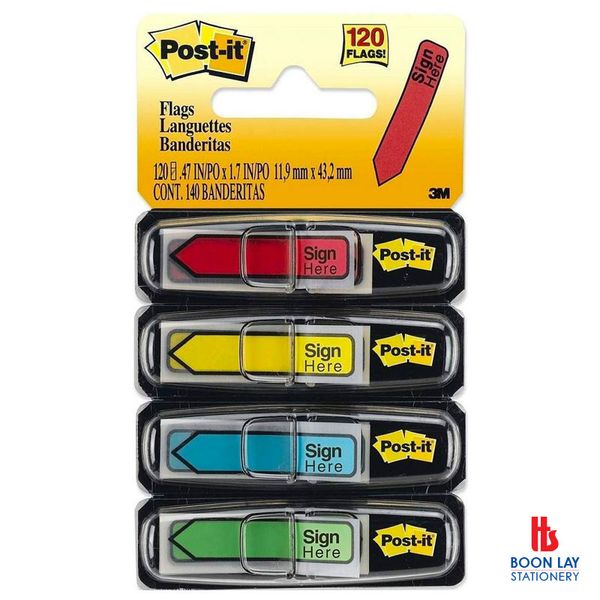 3M Post-it Flag "Sign Here" - 4 Colours (684-SH)