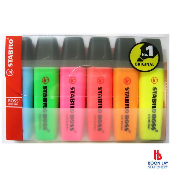 STABILO Boss Highlighter Set of 6 Colours (70/6)