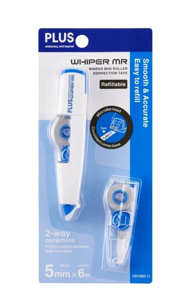 PLUS Whiper MR Correction Tape with Refill Set  5mmx6m (WH605-11) 52747