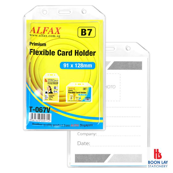 ALFAX Flexible Card Holder B7 91x128mm - Pack of 10pcs (T067V)